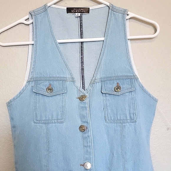 Blue Blush, Mini, Jeans Dress, Medium - Picture 3 of 6